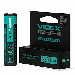 Акумулятор Videx Li-Ion 18650-P (захист) 2200mAh 1шт (23582)
