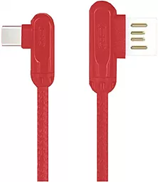 USB Кабель XO NB28 2.4A USB Type-C L-Type Cable Red