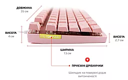 Клавиатура Motospeed K82 Hot-Swap Outemu Blue USB Pink (mtk82phsb) - миниатюра 6