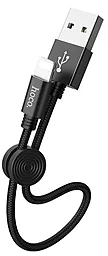 Кабель USB Hoco X35 Premium 2.4A 0.25M micro USB Cable Black - миниатюра 2