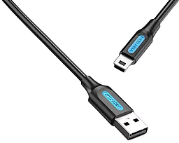 Кабель USB Vention 10w 2a Mini USB cable black (COMBF) - миниатюра 2