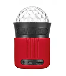 Колонки акустические Trust Dixxo Go Wireless Bluetooth Speaker with party lights Red - миниатюра 2