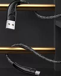 Кабель USB Usams U41 Braided micro USB Cable Black (US-SJ393) - миниатюра 2