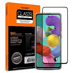 Защитное стекло Spigen Full Cover Samsung A515 Galaxy A51 Black (AGL01131)