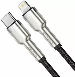 Кабель USB PD Baseus Cafule Metal 20W 2M USB Type-C - Lightning Cable Black (CATLJK-B01) - миниатюра 3