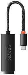 Сетевая карта Baseus Lite Series Ethernet Adapter USB-C - RJ45 100Mbps Black (WKQX000201) - миниатюра 2
