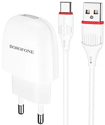 Сетевое зарядное устройство Borofone BA49A Vast Power + USB Type-C Cable White