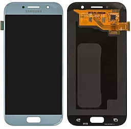 Дисплей Samsung Galaxy A5 A520 2017 з тачскріном, (TFT), Blue