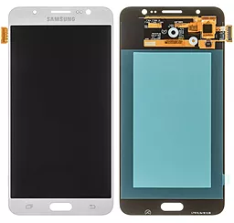Дисплей Samsung Galaxy J7 J710 2016 з тачскріном, (OLED), White