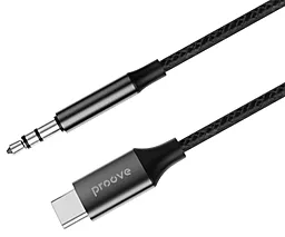 Аудио кабель Proove SoundTrack AUX mini Jack 3.5 мм - USB Type-C M/M cable 1 м Black