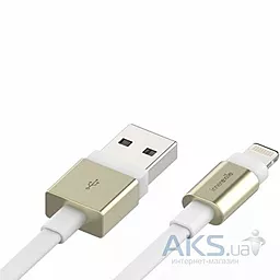 USB Кабель Innerexile Zynk Flat Lightning Cable 1m Gold/White (LC-004-002) - мініатюра 2