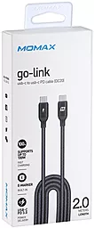 Кабель USB PD Momax Go Link 20V 5A USB Type-C - Type-C Cable Black - миниатюра 4