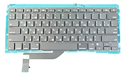 Клавіатура для ноутбуку Apple Macbook A1398 MC975 MC976 горизонтальний ентер чорна