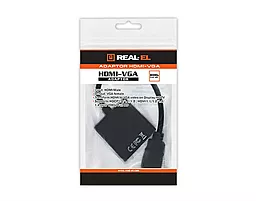 Видео переходник (адаптер) REAL-EL HDMI-VGA 0.15m (EL123500020) - миниатюра 2