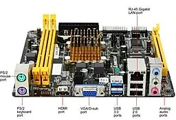 Материнская плата Biostar A68N-2100E с интегрированным процессором AMD E1-2100 - миниатюра 2