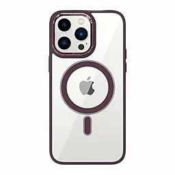 Чохол Apple Color Clear Case with MagSafe для Apple iPhone 13 Pro Max Plum Red