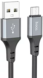 Кабель USB Hoco X92 silicone  12W 2.4A 3M micro USB Cable Black
