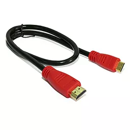 Видеокабель ExtraDigital mini HDMI > HDMI, 0.5m, v1.4b, 30 AWG, Gold, PVC, Hi-Speed (KBH1602)