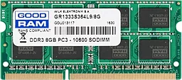 Оперативна пам'ять для ноутбука GooDRam DDR3 8GB 1333 MHz (GR1333S364L9/8G) 16chip