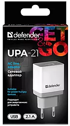 Сетевое зарядное устройство Defender UPA-21 2.1A White - миниатюра 4