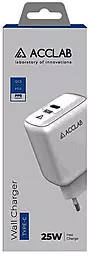 Сетевое зарядное устройство ACCLAB AL-TC125 25W 5В/3A QC/PD USB-C White (1283126538841) - миниатюра 4