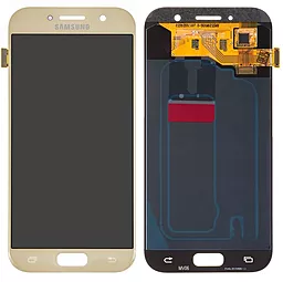 Дисплей Samsung Galaxy A5 A520 2017 с тачскрином, оригинал, Gold