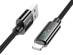 Кабель USB Hoco U125 Benefit 12w 2.4a 1.2m Lightning cable black - миниатюра 3
