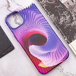 Кожаный чехол Colour Splash with MagSafe для Apple iPhone 14 (6.1") Purple / Pink - миниатюра 5