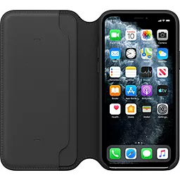 Чехол Apple Leather Folio iPhone 11 Pro Black (MX062ZM/A) - миниатюра 2