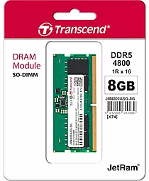 Оперативная память для ноутбука Transcend 8 GB SO-DIMM DDR5 4800 MHz JetRam (JM4800ASG-8G) - миниатюра 2
