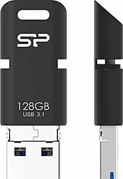 Флешка Silicon Power USB 3.1 Mobile Type-C/Micro USB C50 128Gb (SP128GBUC3C50V1K) Black