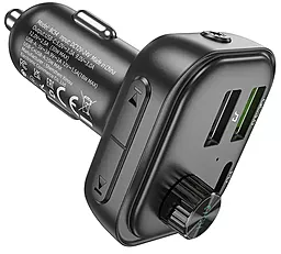 Автомобильное зарядное устройство Borofone BC54 30w PD/QC3.0 USB-C/USB-A ports car charger black - миниатюра 3