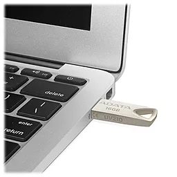 Флешка ADATA 16GB UV210 METAL SILVER USB 2.0 (AUV210-16G-RGD) - миниатюра 3