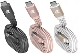 Кабель USB Rock Aluminum Alloy + TPE Cable micro USB (1M) White - миниатюра 2