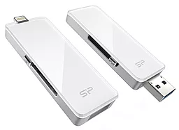 Флешка Silicon Power xDrive Z30 128GB (SP128GBLU3Z30V1W) White