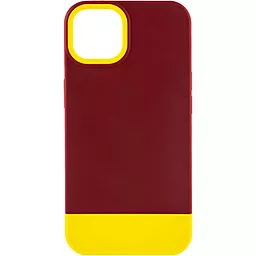 Чохол Epik TPU+PC Bichromatic для Apple iPhone 13 (6.1") Brown burgundy / Yellow
