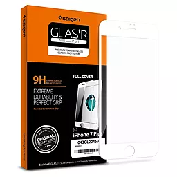Защитное стекло Spigen Full Cover Apple iPhone 7 Plus, iPhone 8 Plus White (043GL20469)
