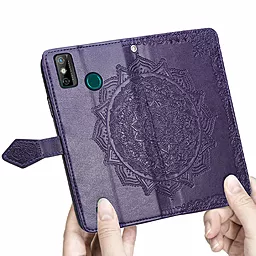 Кожаный чехол (книжка) Art Case с визитницей для TECNO Spark 6 Go / Фиолетовый - миниатюра 5