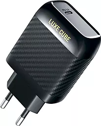 Сетевое зарядное устройство с быстрой зарядкой Luxe Cube Dynamic 18W 1USB-Cх3A Black (4446689880896)