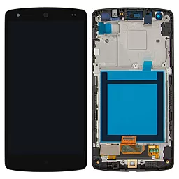Дисплей LG Google Nexus 5 (D820, D821, D822) с тачскрином и рамкой, оригинал, Black