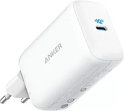 Сетевое зарядное устройство Anker PowerPort III 65w PPS/GaN PD/QC USB-C home charger white (A2712H21)
