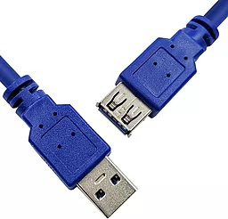 Кабель (шлейф) PrologiX USB 3.0 AM - AF 3M Blue (PR-USB-P-11-30-3m) - миниатюра 2