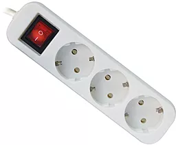 Сетевой фильтр (удлинитель) Defender S330 Switch 3м, 3 розетки, с выключателем White (99234)