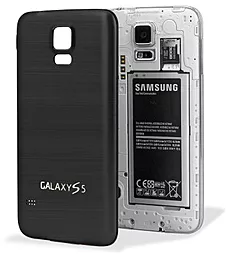 Задняя крышка корпуса Samsung Galaxy S5 G900F / G900H Aluminum Replacement Exclusive Charcoal Black - миниатюра 2