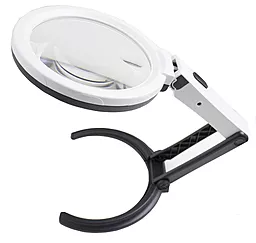 Лупа настольная Magnifier 3B-1C 120мм/2х, 28мм/5х с подсветкой