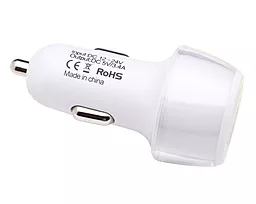Автомобильное зарядное устройство Nillkin Jelly 2USB Car charger 2.4A White - миниатюра 3