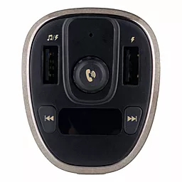 Автомобильное зарядное устройство с FM-Модулятором RCC109 2xUSB-A ports car charger black - миниатюра 2
