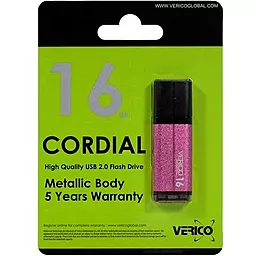 Флешка Verico USB 16Gb Cordial (1UDOV-MFPKG3-NN) Pink - миниатюра 2