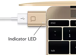 OTG-переходник Nonda USB 3.0 to USB-C Gold - миниатюра 4