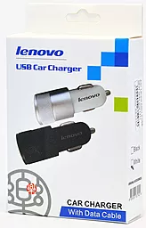 Автомобильное зарядное устройство Lenovo 2 USB NEW +Micro USB White - миниатюра 3